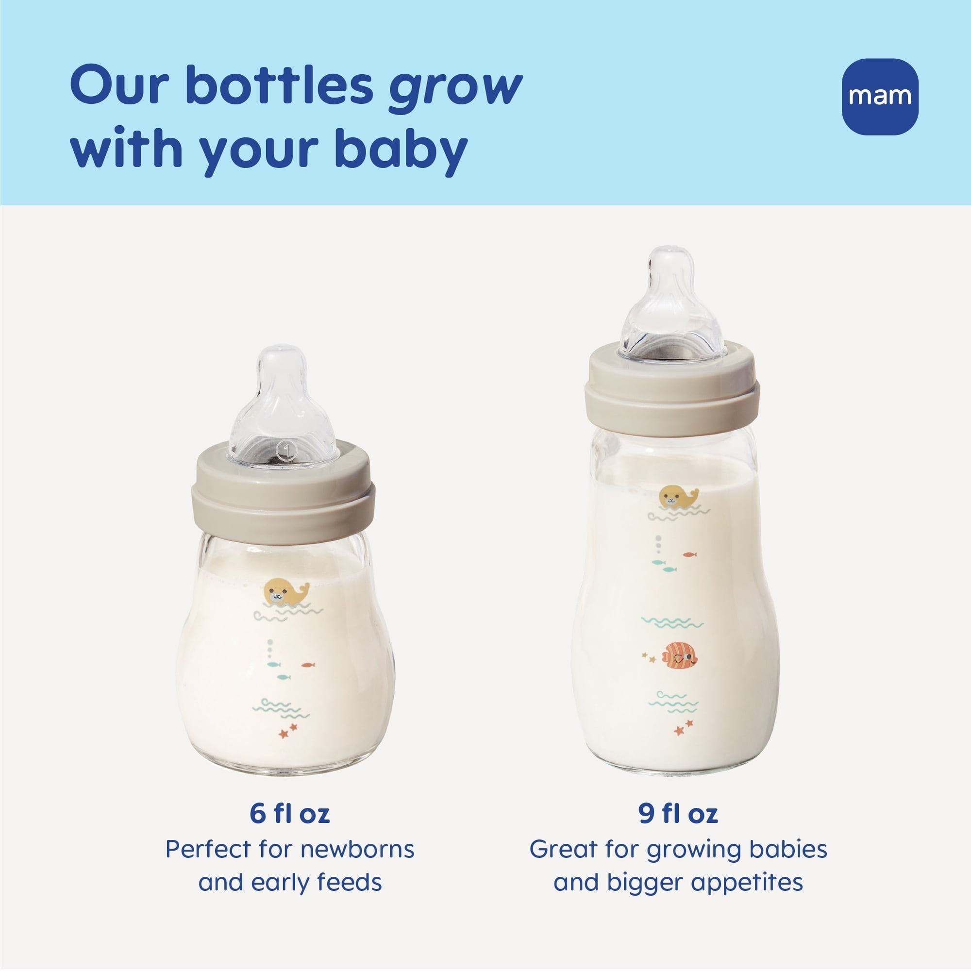 MAM Feel Good Glass Bottle 6oz, 1 PK, Unisex