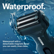 Waterproof electric foil shaver head with detachable magnetic design