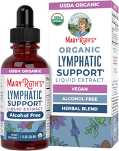 Lymphatic support liquid extract bottle and carton, alcohol-free vegan USDA organic