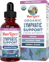 MARYRUTH'S Lymphatic Support Liquid Drops | USDA Organic | Herbal Blend with Echinacea & Elderberry | Blue Vervain | Yarrow Leaf | Vegan | Alcohol-Free | Non-GMO | CLP Certified | 1 oz | 30 Servings