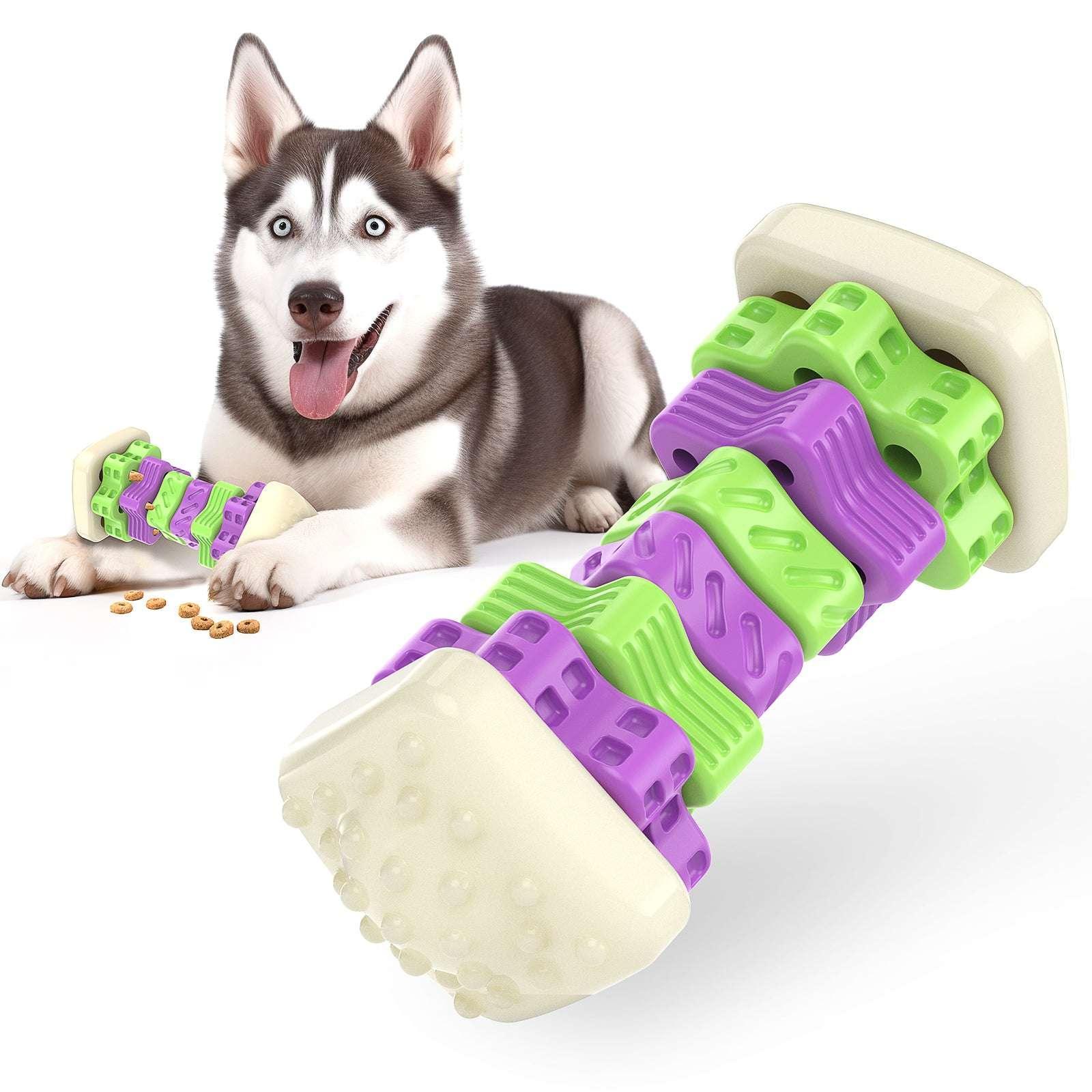 MASBRILL Interactive Dog Chew Toy‚ÄìBrightly Colored Dog Enrichment Toy for Aggressive Chewers-Blue - USA MEGA SHOP