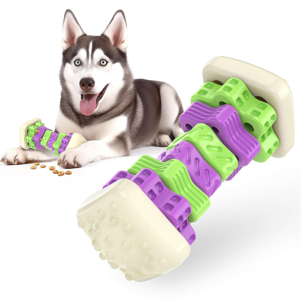 MASBRILL Interactive Dog Chew Toy‚ÄìBrightly Colored Dog Enrichment Toy for Aggressive Chewers-Blue - USA MEGA SHOP