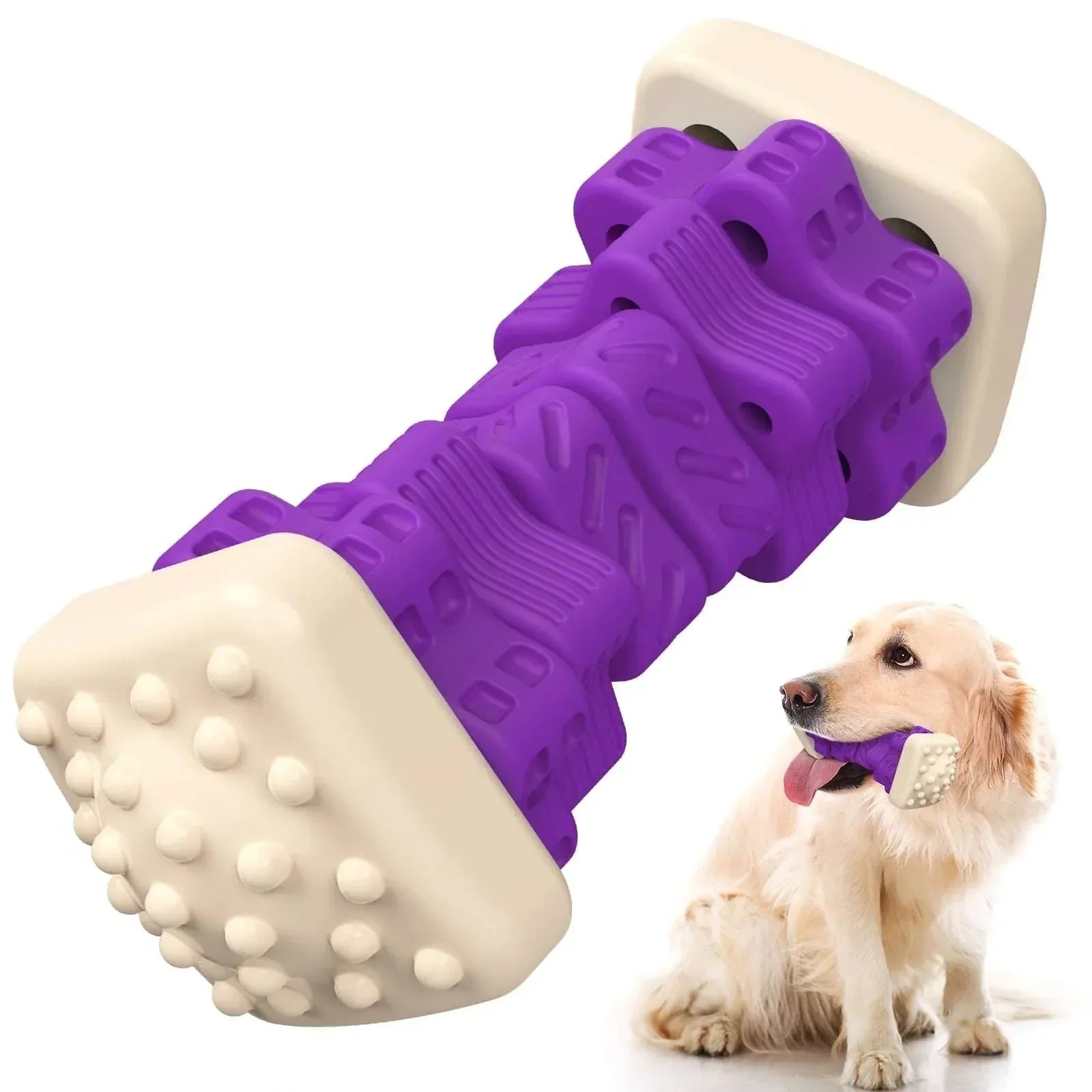 MASBRILL Interactive Dog Chew Toy‚ÄìBrightly Colored Dog Enrichment Toy for Aggressive Chewers-Blue - USA MEGA SHOP