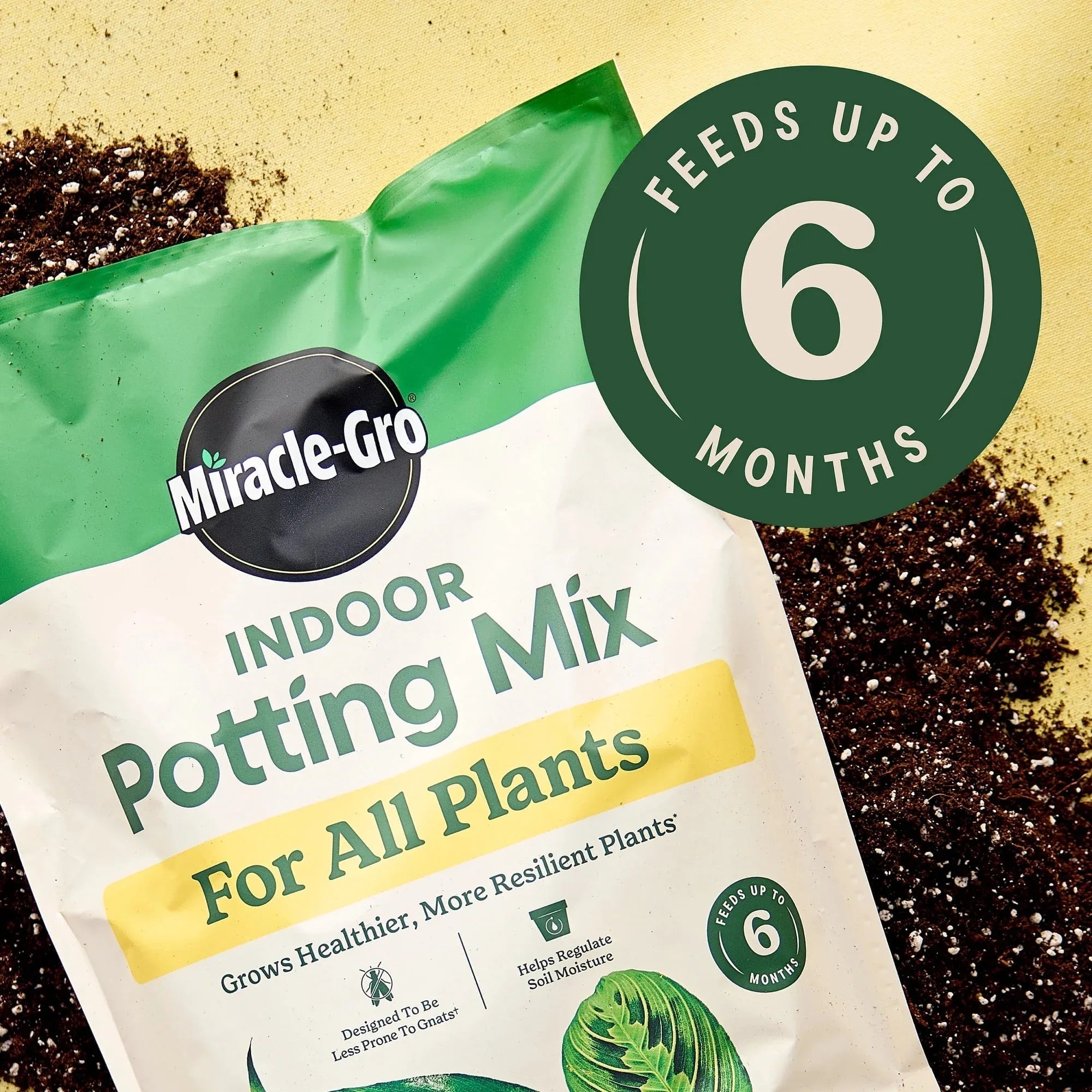 Miracle-Gro Indoor Potting Mix for All Plants, Use with Houseplants and More