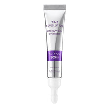 Retinol eye cream tube with silver top and purple RETINOL band
