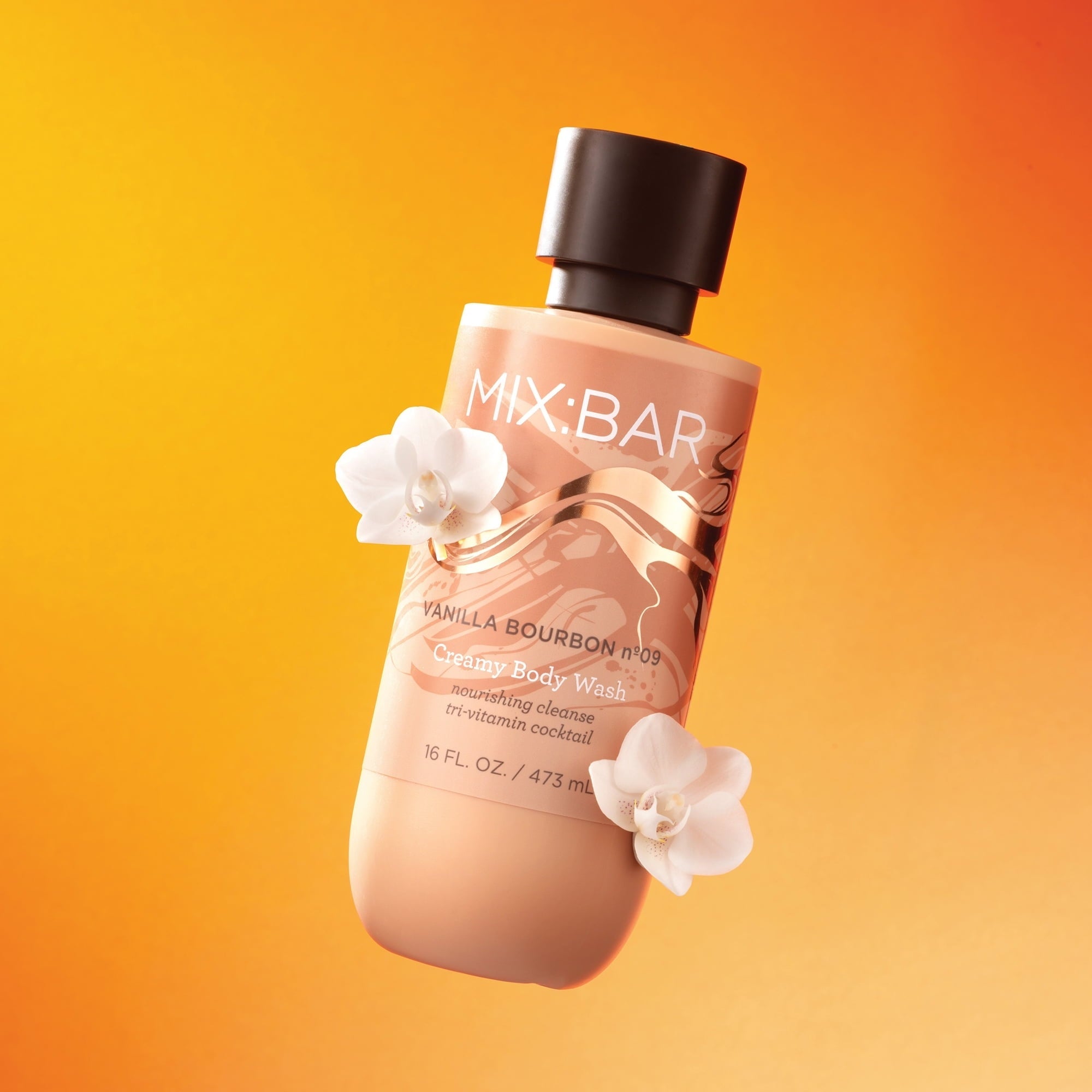 MIX:BAR Vanilla Bourbon Body Wash with Vitamin E and Niacinamide, 16fl oz