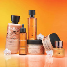 Set of MIX:BAR Vanilla Bourbon body care containers with black caps