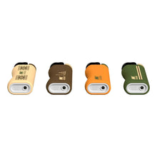 Eco pocket lighter 4-pack bottom views with metal ignition caps