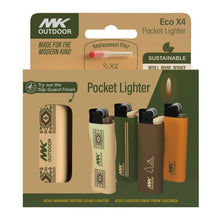 Eco pocket lighter 4-pack display with assorted colors