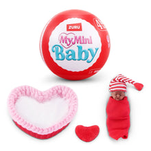 MyMini Baby doll capsule: red ball, heart blanket, tiny red baby, heart accessory