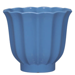 Mainstays Lillian Round Blue Paradise 100% Recycled Resin Planter