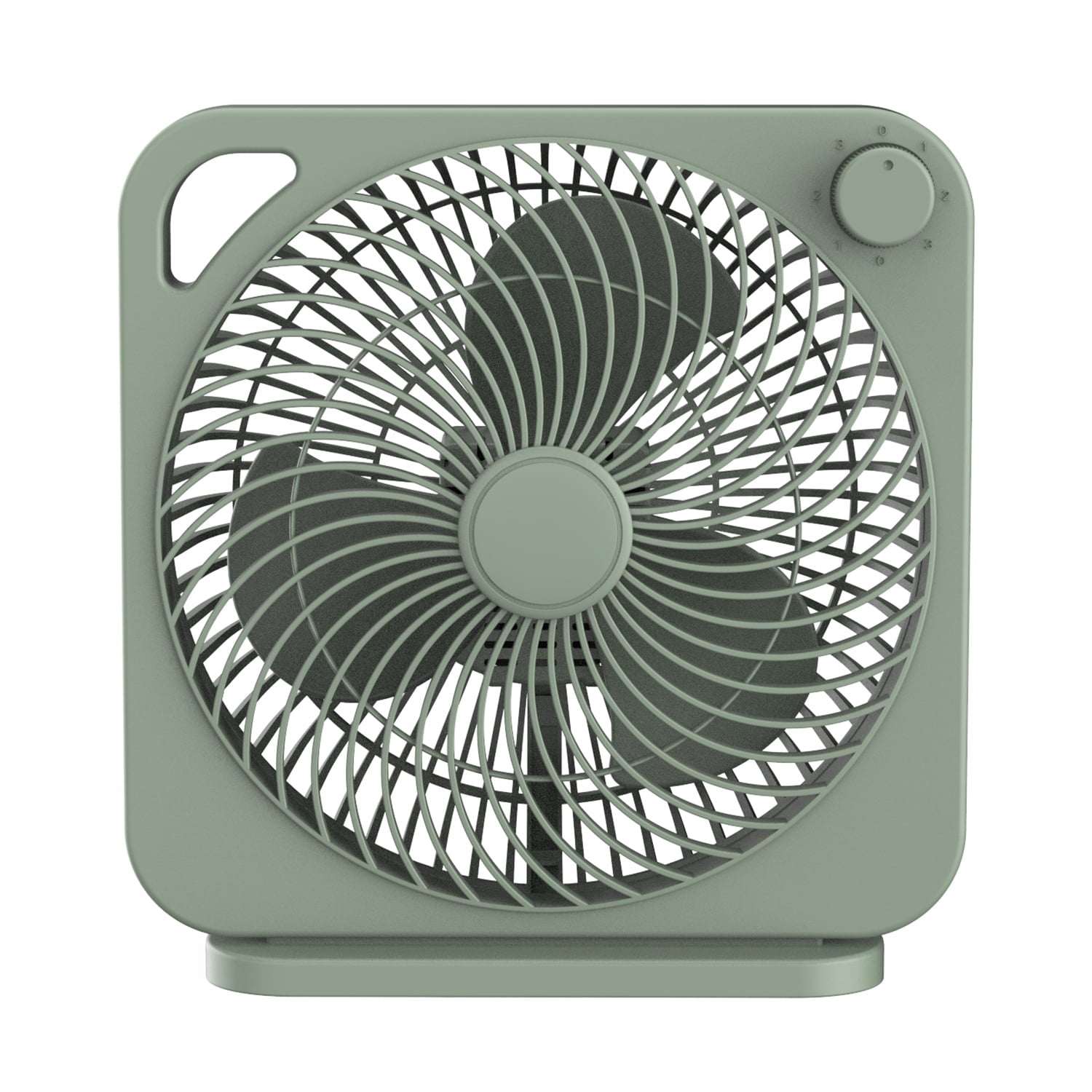 Mainstays New 9-inch Box Indoor Comfort Personal AC Electric Fan, 3 Speeds, Black