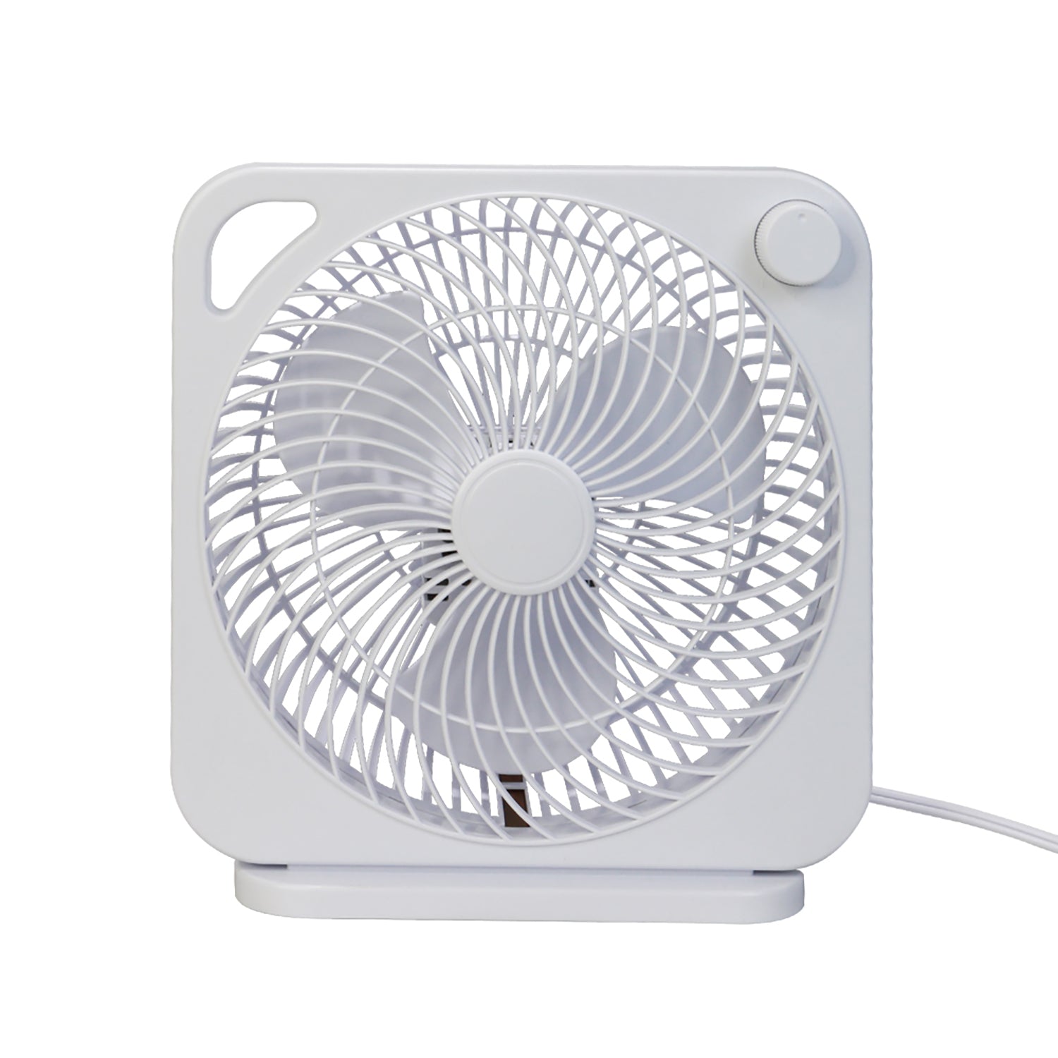 Mainstays New 9-inch Box Indoor Comfort Personal AC Electric Fan, 3 Speeds, Black