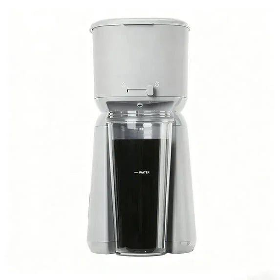 Mainstays Single Serve Iced Coffee Maker, Soft Silver - USA MEGA SHOP