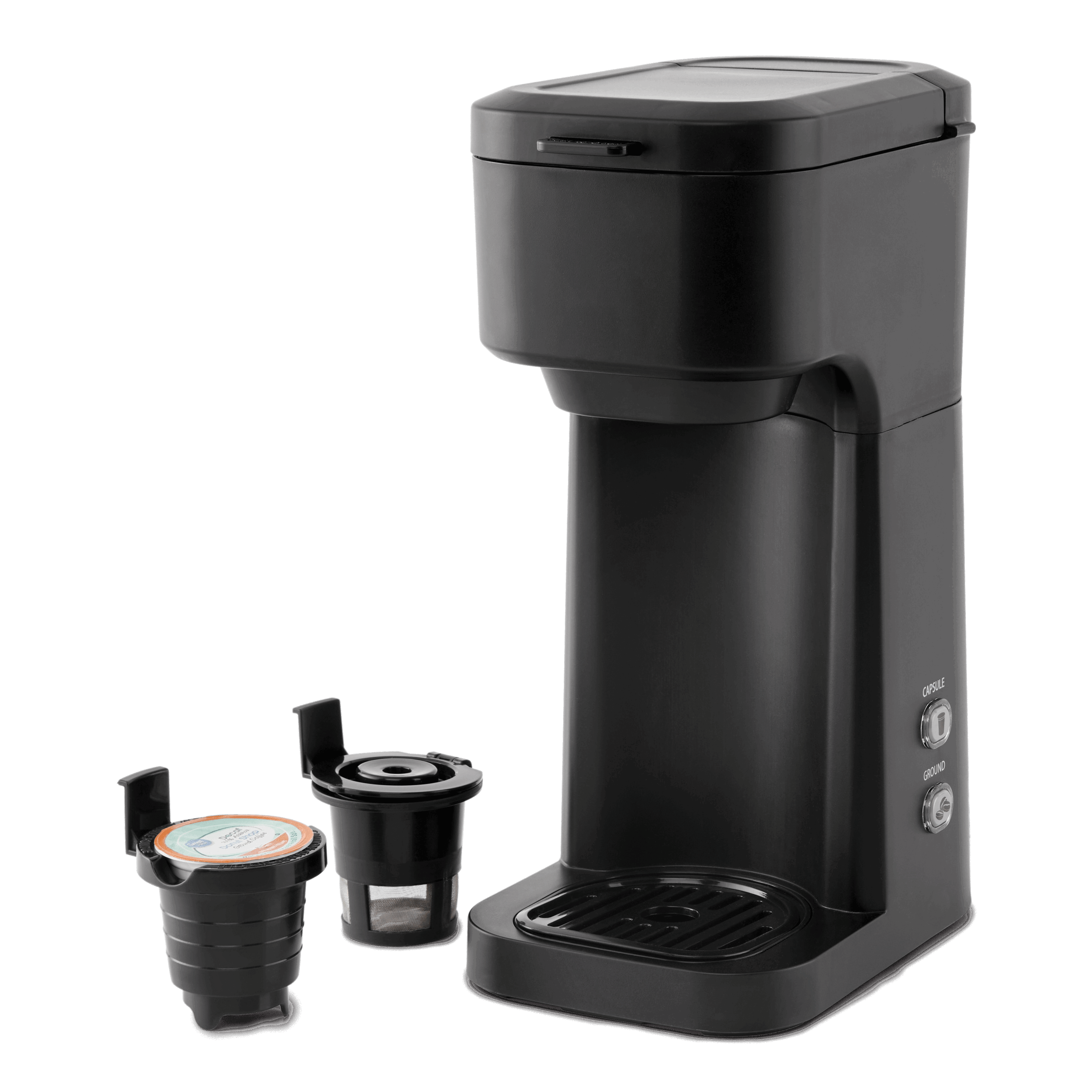 Mainstays Black Matte Single Serve Coffee Maker