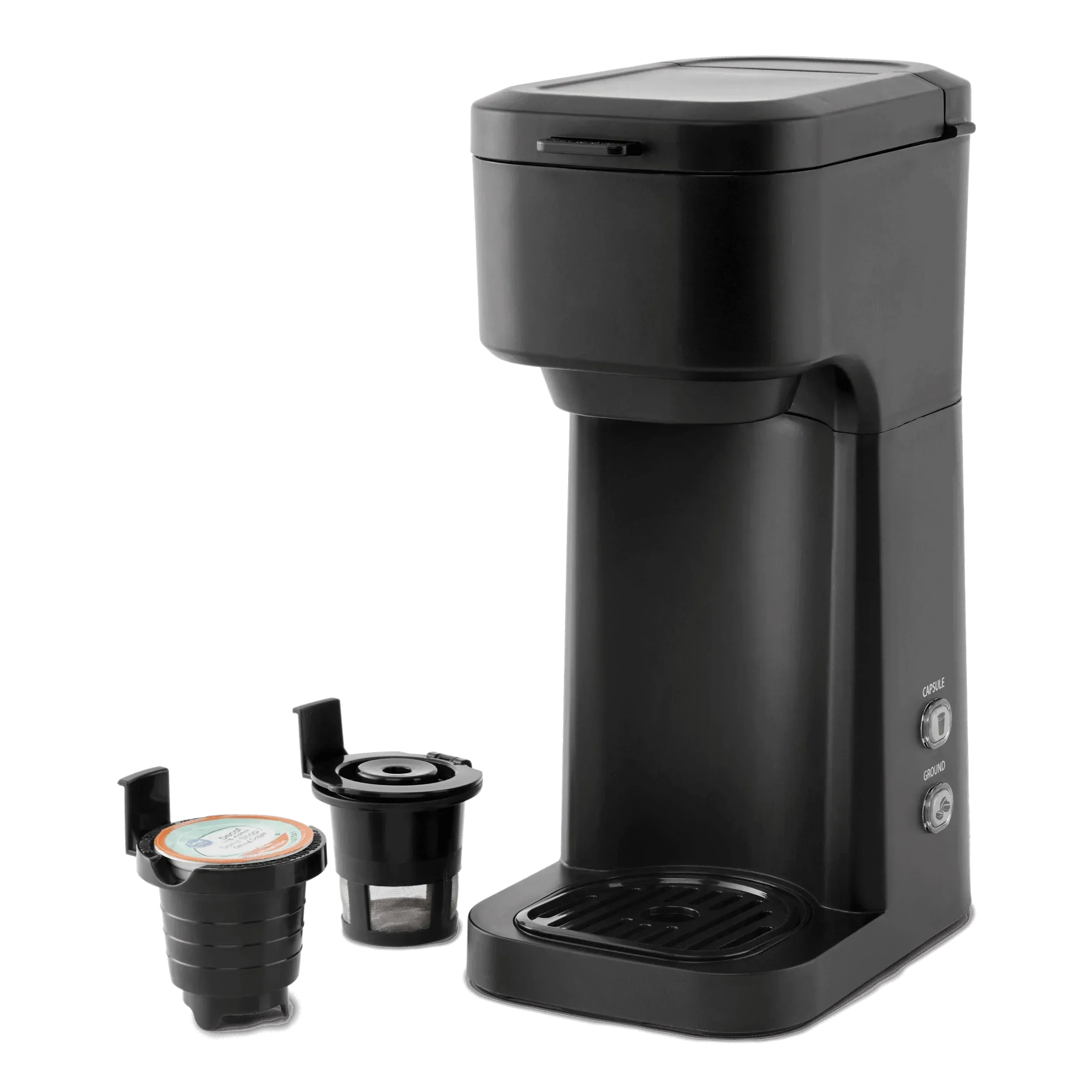 Mainstays Black Matte Single Serve Coffee Maker