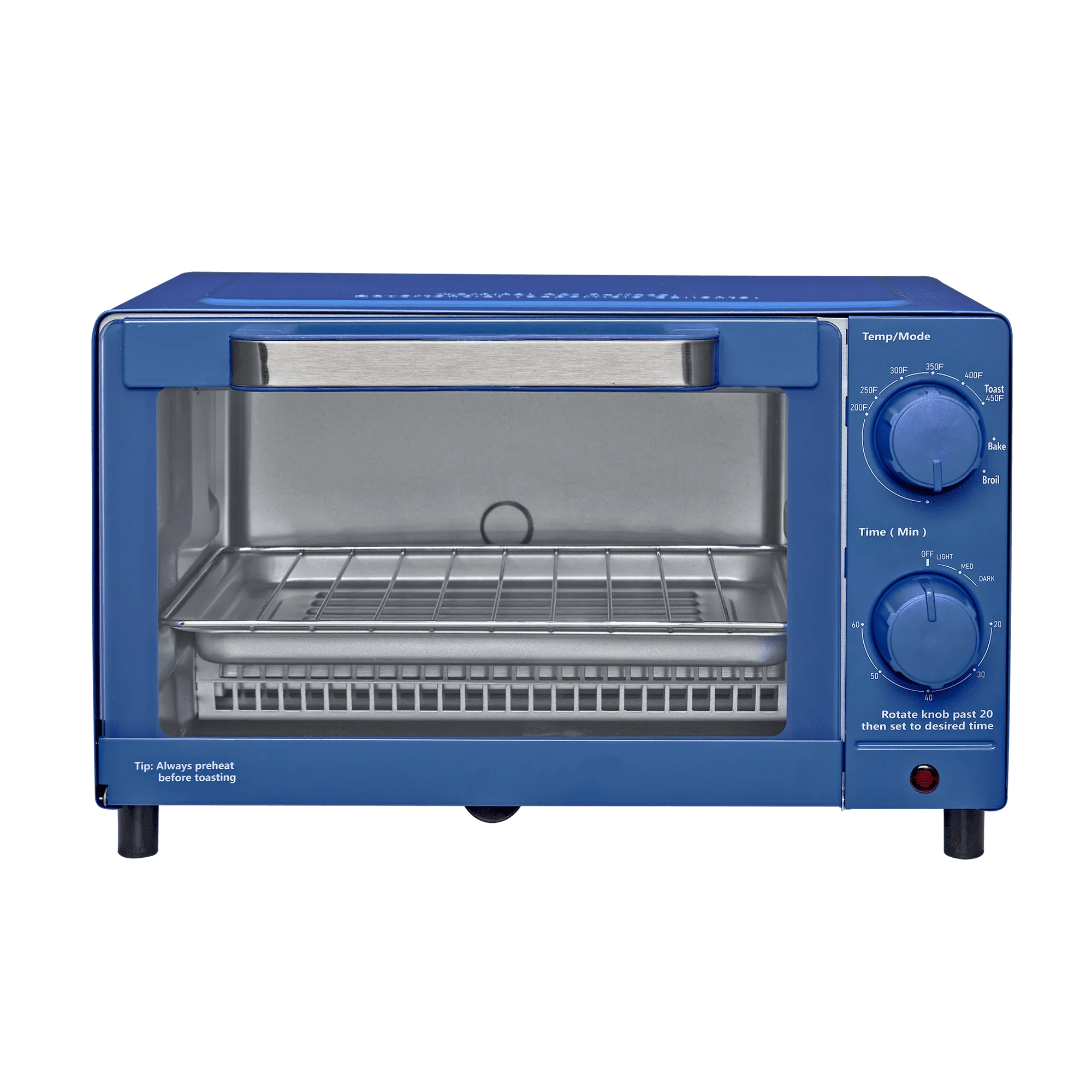Mainstays 4-Slice Countertop Toaster Oven with 3 Settings, Includes Baking Rack and Pan, Black, New - USA MEGA SHOP