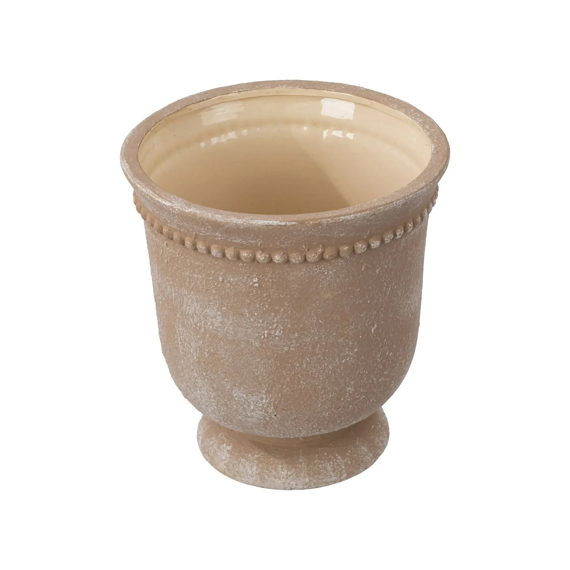 My Texas House Ceramic Urn Planter Pot with Elegant Dot Pattern, 8 inch