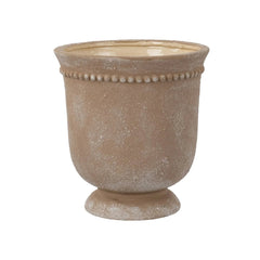 My Texas House Ceramic Urn Planter Pot with Elegant Dot Pattern, 8 inch