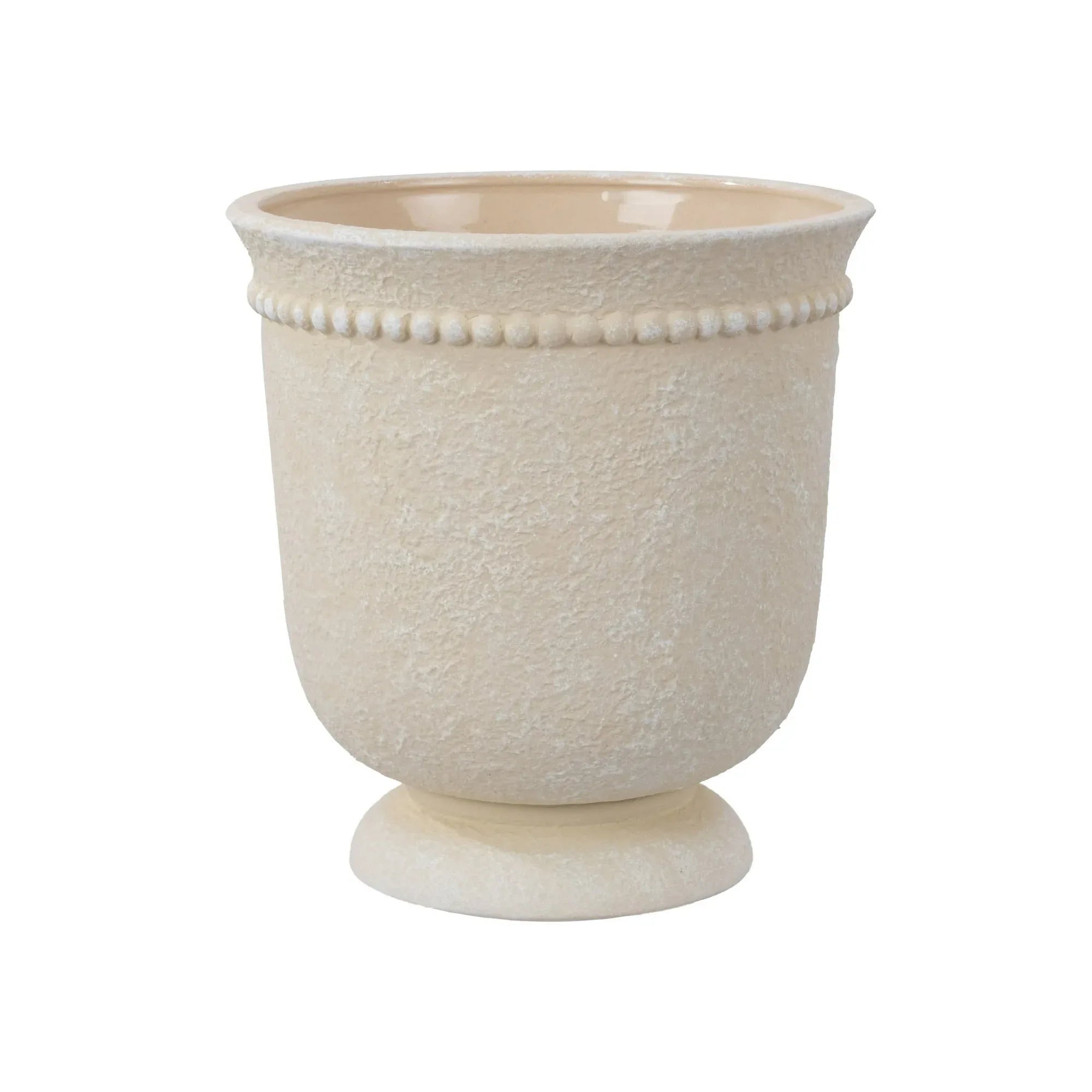 My Texas House Ceramic Urn Planter Pot with Elegant Dot Pattern, 8 inch