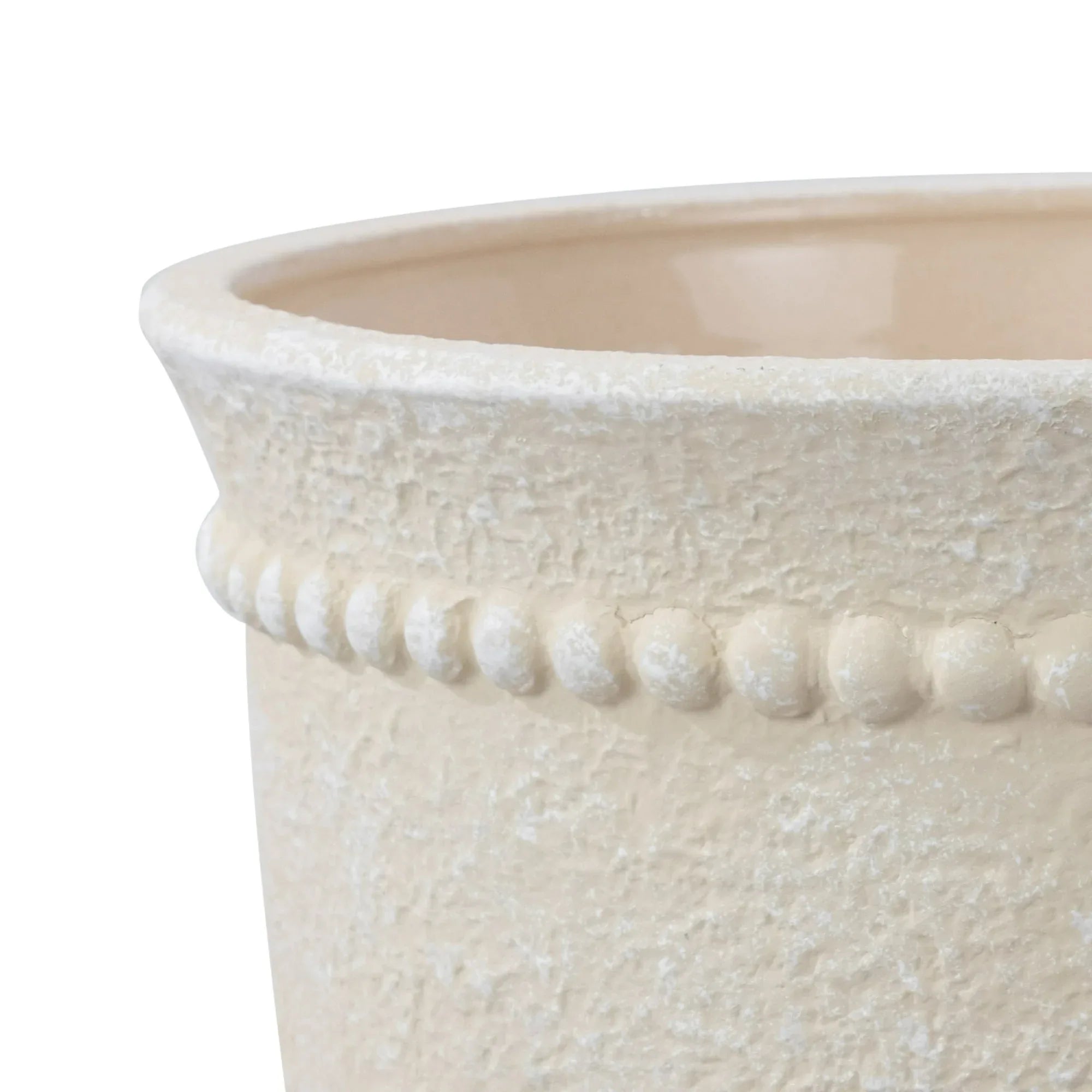 My Texas House Ceramic Urn Planter Pot with Elegant Dot Pattern, 8 inch