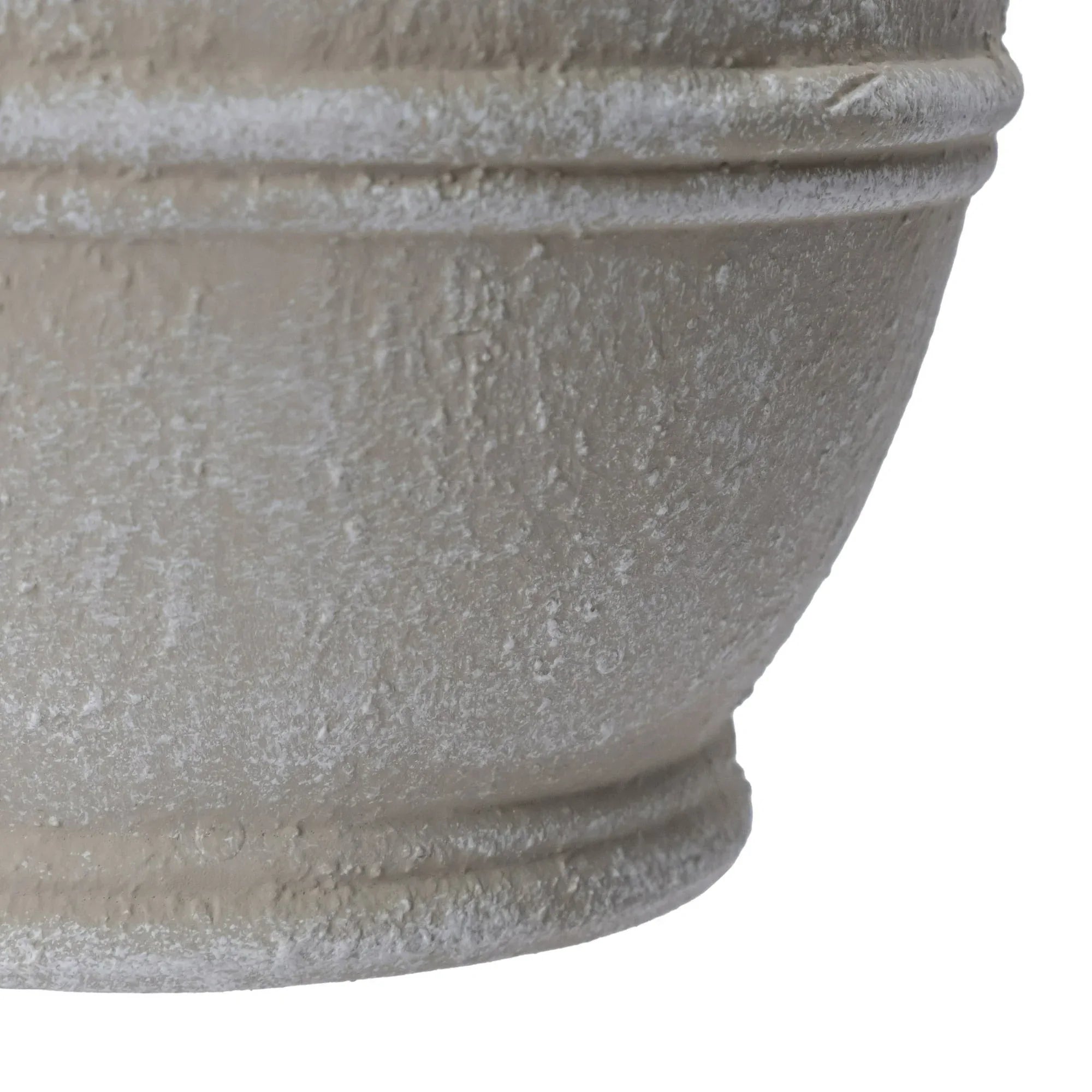 My Texas House Ceramic Retro Planter, Wave Embossed, Cream