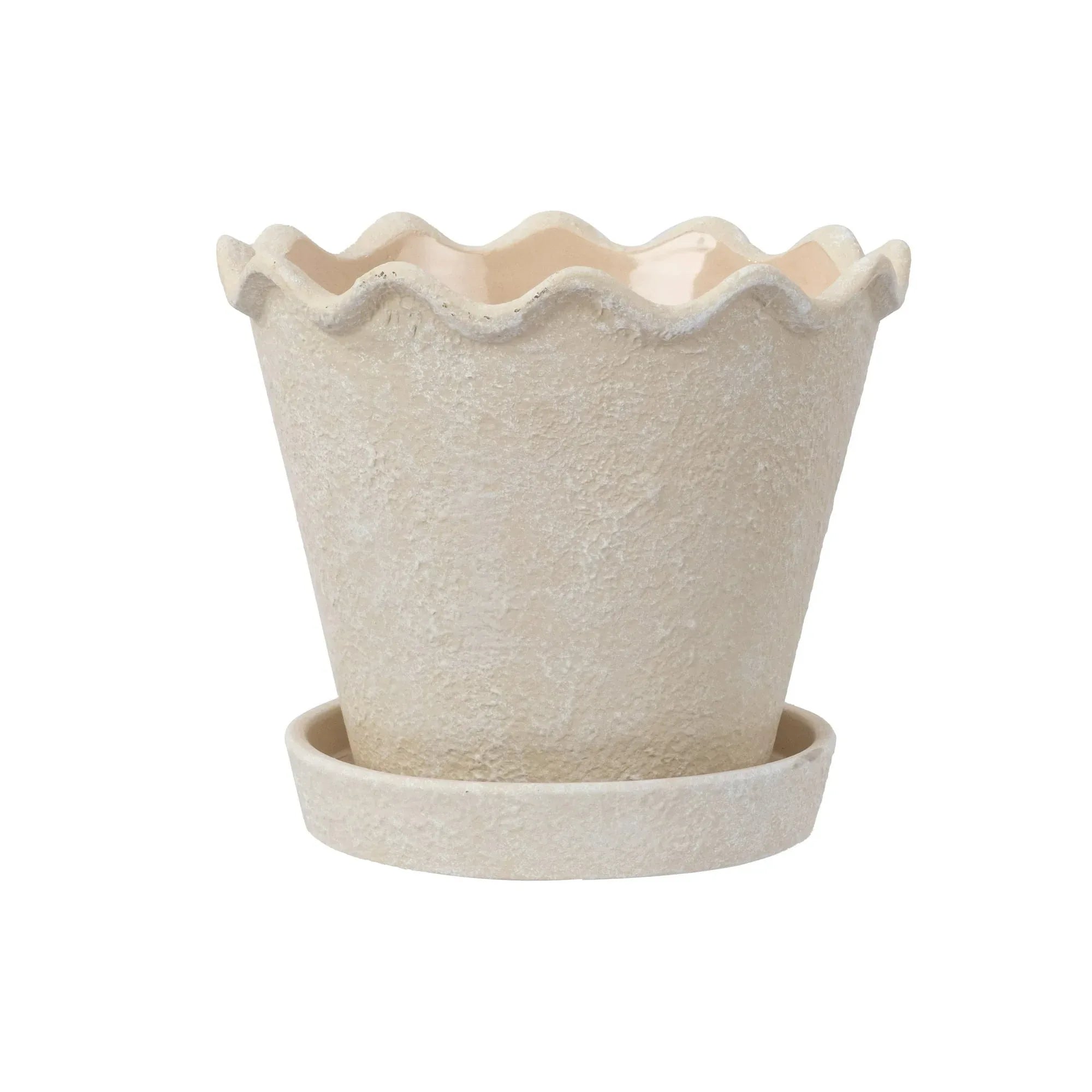 My Texas House 8 inch Ceramic Wave Planter