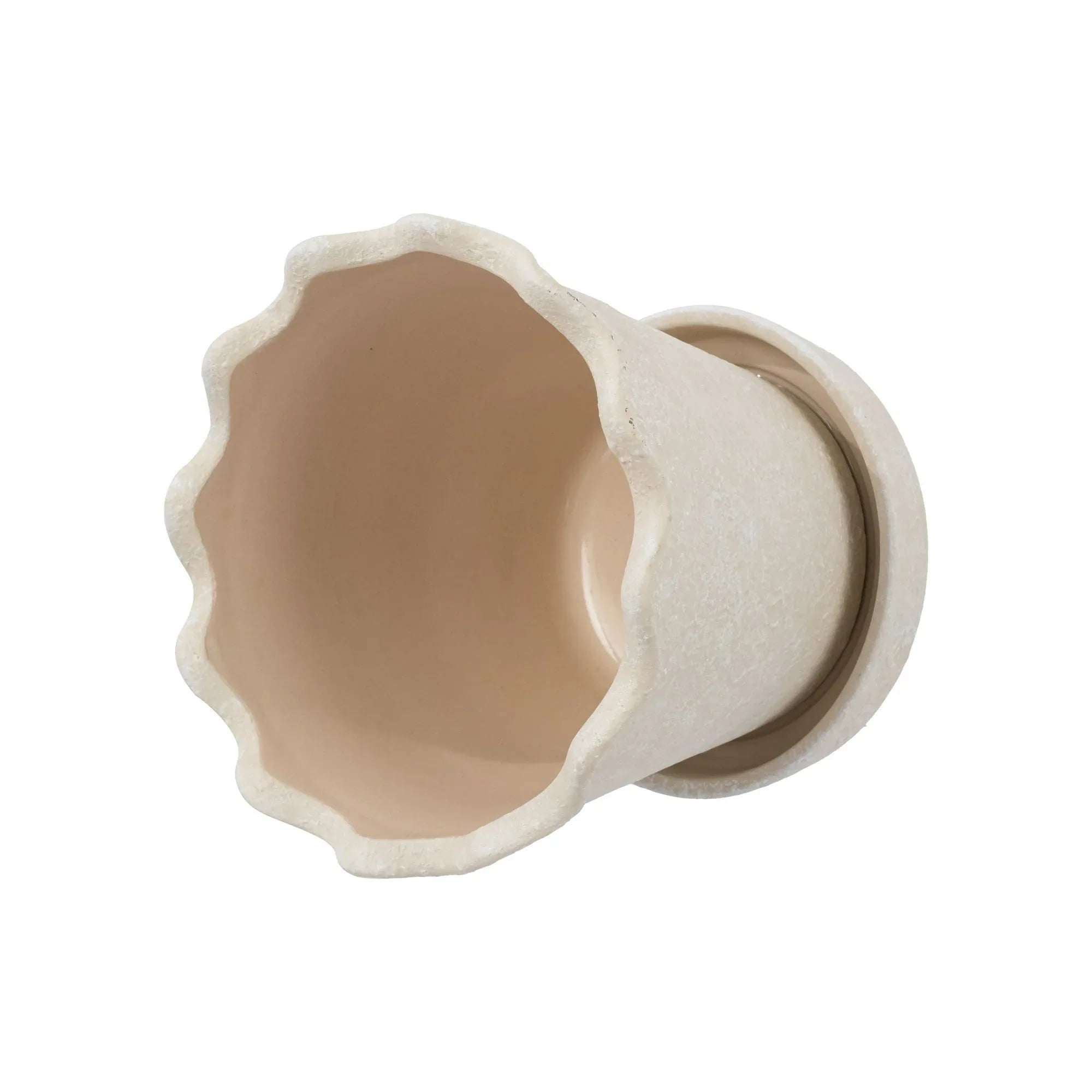 My Texas House 8 inch Ceramic Wave Planter
