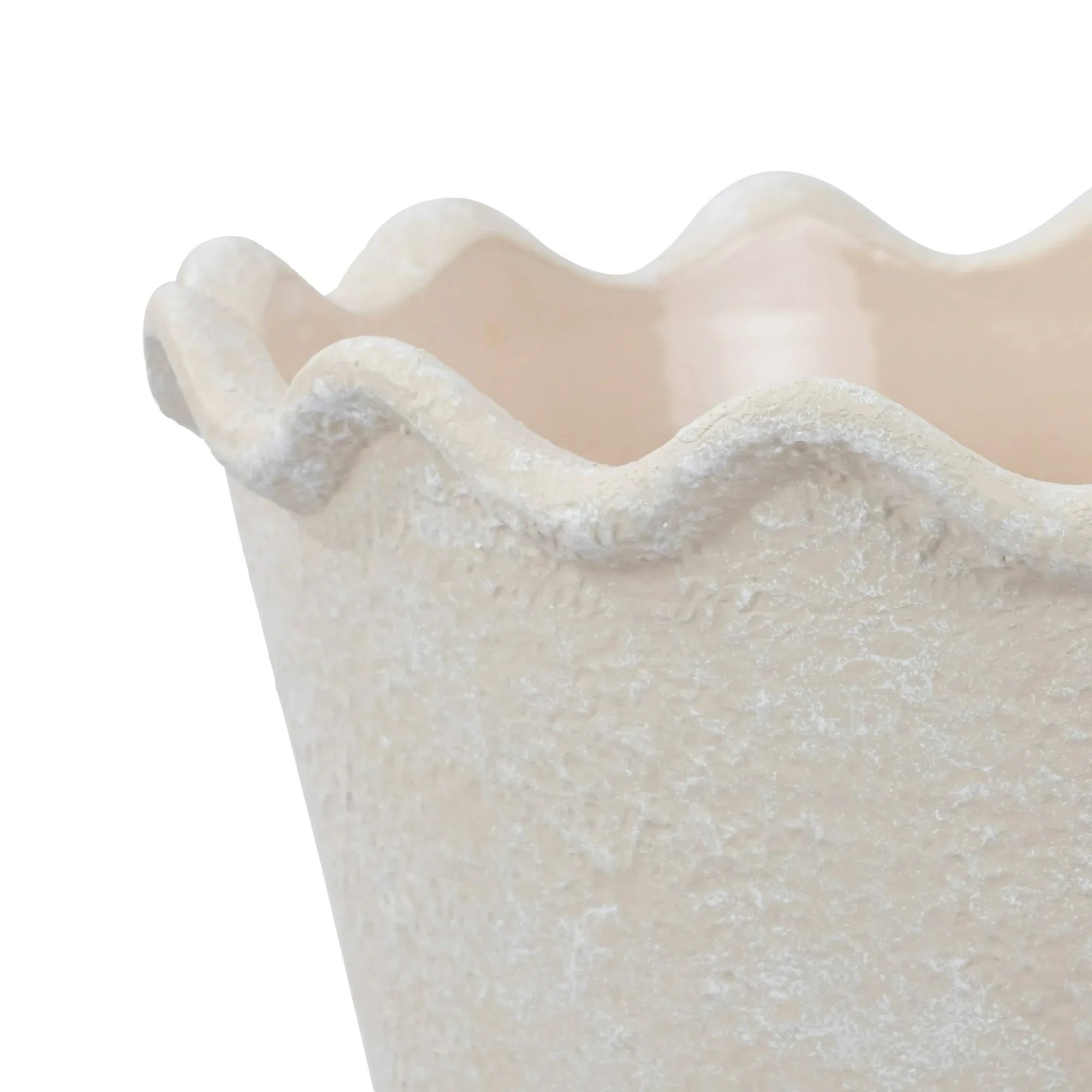 My Texas House 8 inch Ceramic Wave Planter