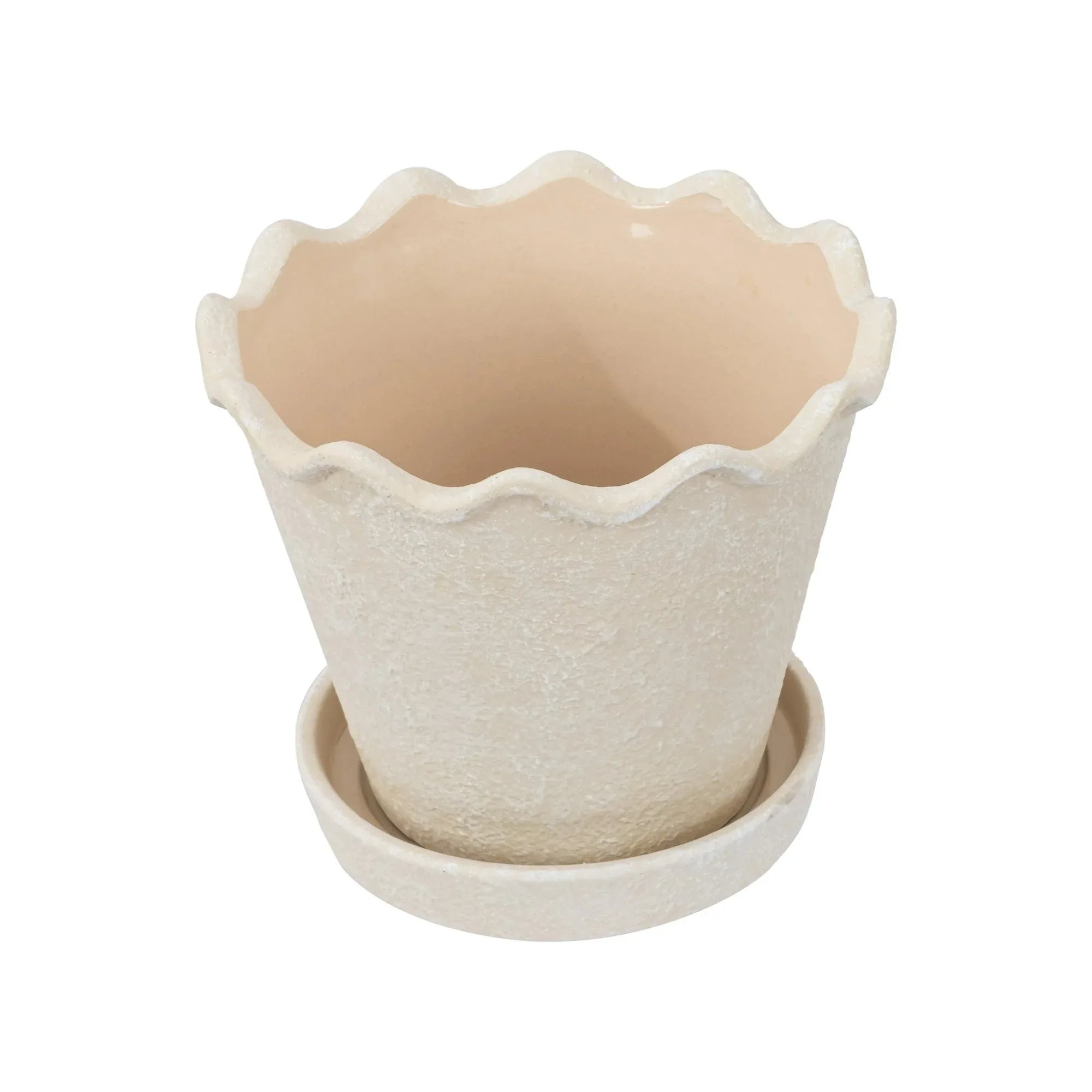My Texas House 8 inch Ceramic Wave Planter