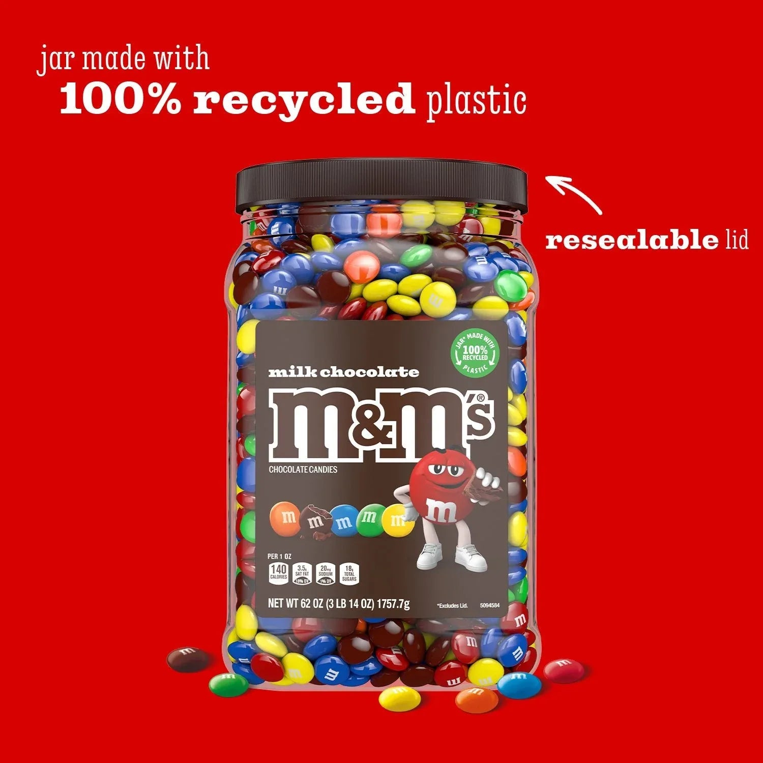M&M'S Milk Chocolate Candy, 62 oz. - USA MEGA SHOP