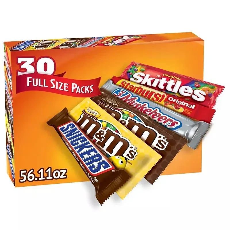 M&M'S, Skittles and More Candy Bars, Great For Easter Candy, Full Size, 30 ct.