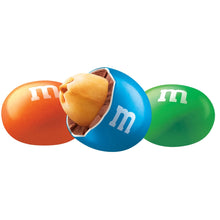 Peanut chocolate candies shaped like M&M’s with colorful shells
