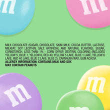 Easter candy canister label with ingredient and allergen information text