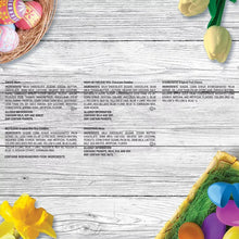 Back of Easter candy bulk bag with ingredient and allergen text panel