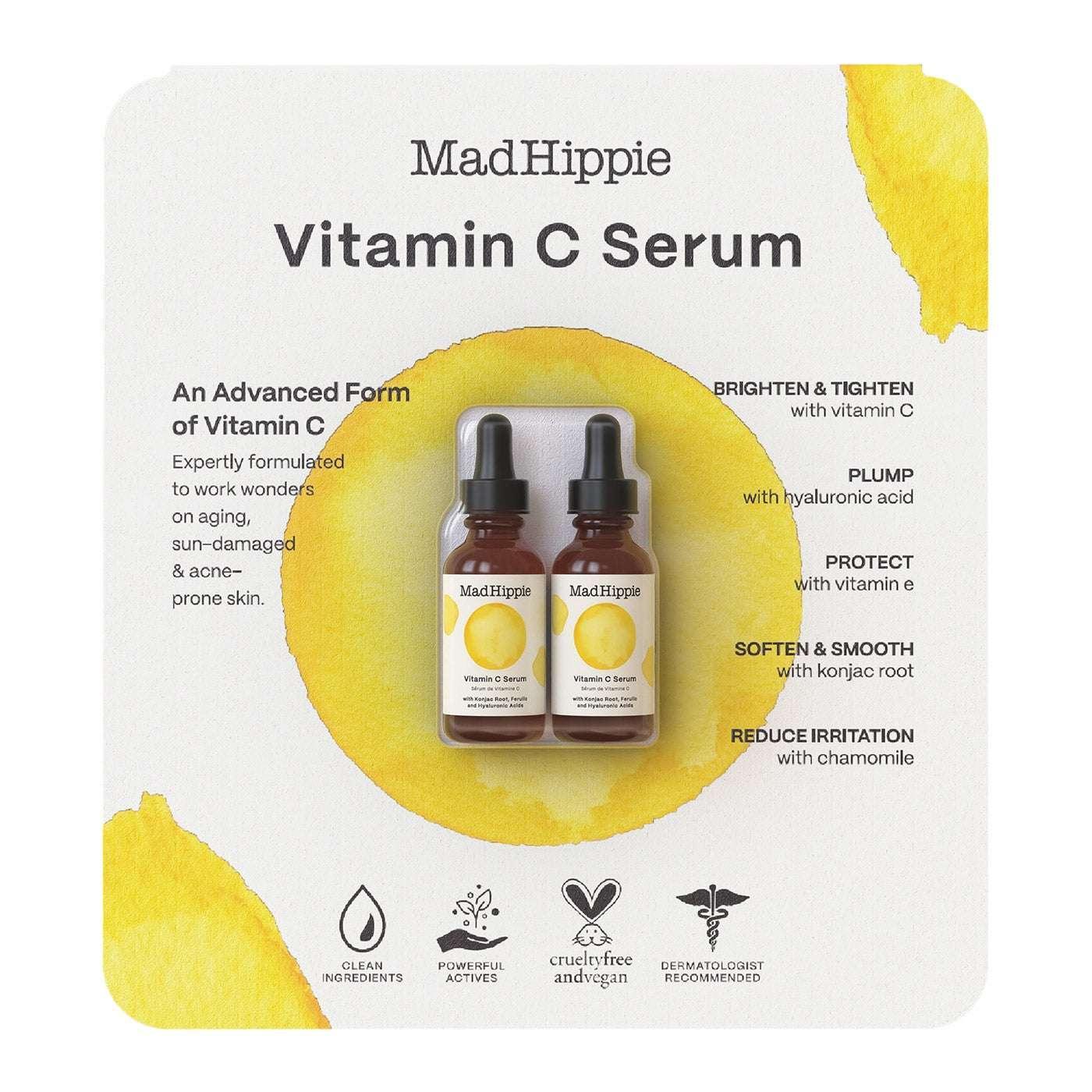Mad Hippie Vitamin C Serum, 1 oz, 2-pack - USA MEGA SHOP