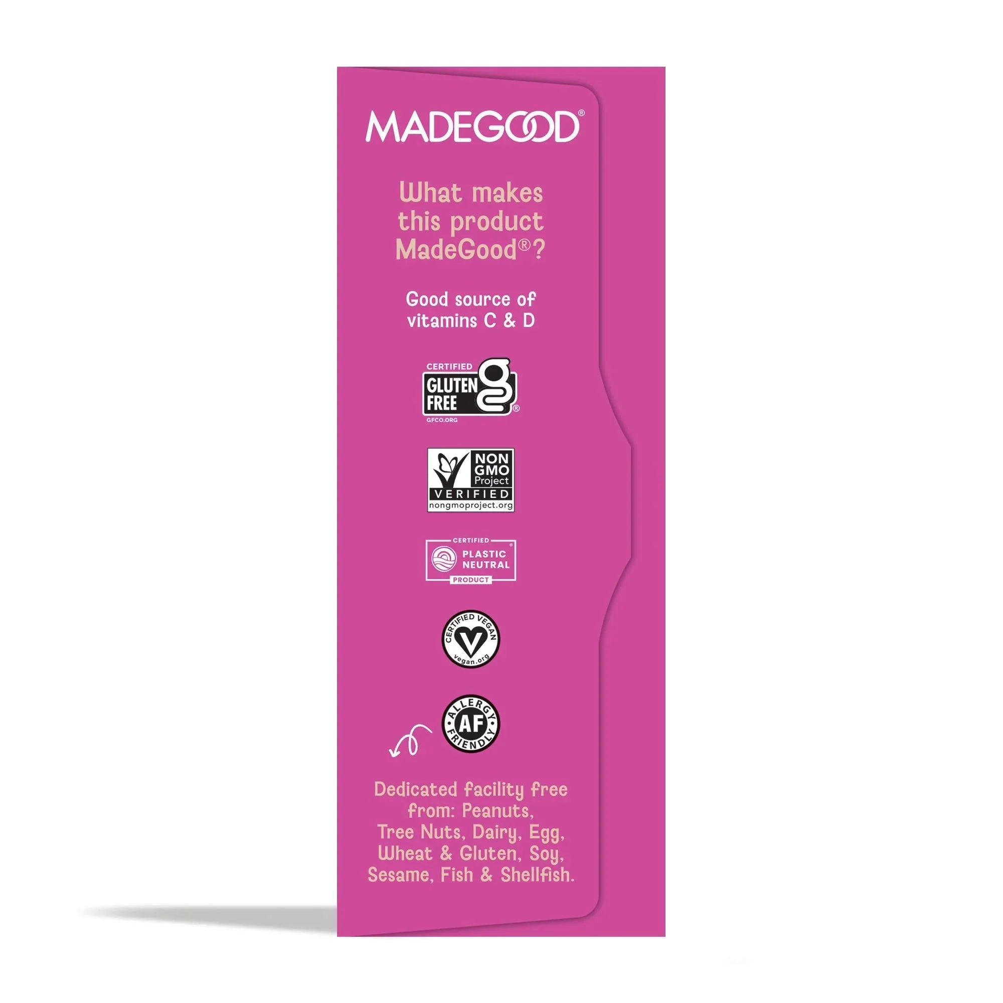 MadeGood Birthday Cake Drizzled Bars, 0.85 oz., 20 pk.