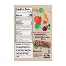 Granola bars nutrition facts panel with ingredients list and serving information
