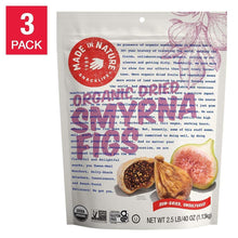 Organic dried Smyrna figs snack pouch with figs graphic and red seal