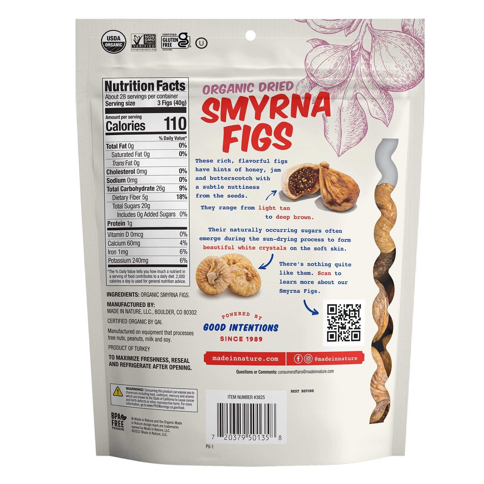 Made In Nature Organic Calimyrna Figs 40 oz, 3-pack - USA MEGA SHOP
