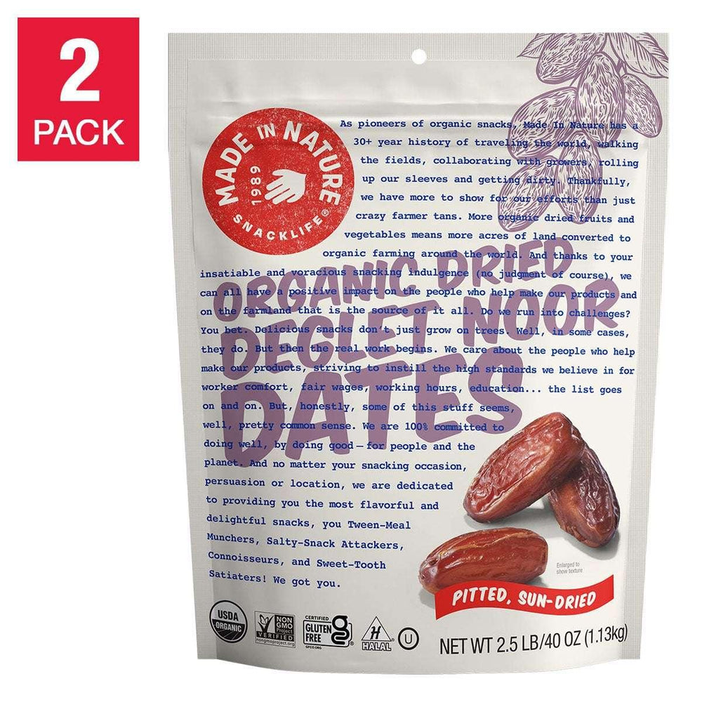 Made in Nature USDA Organic Dates 40 oz, 2-pack - USA MEGA SHOP
