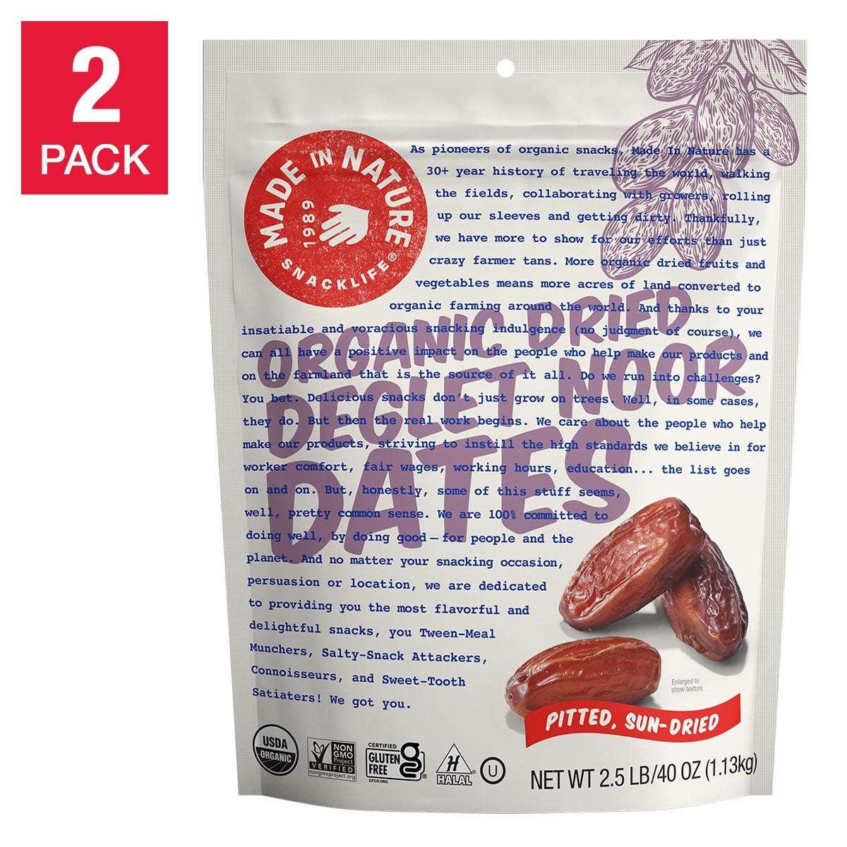 Made in Nature USDA Organic Dates 40 oz, 2-pack - USA MEGA SHOP