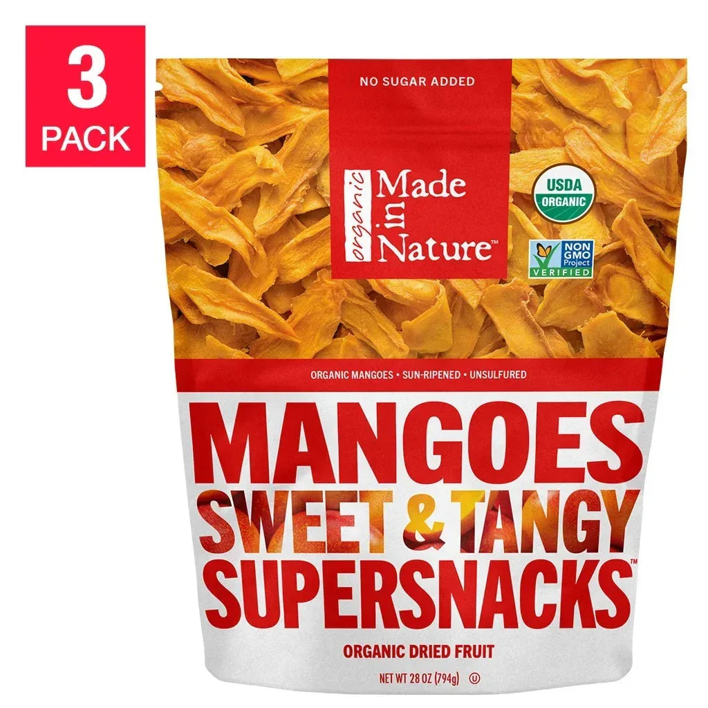 Made in Nature USDA Organic Dried Mangos 28 oz 3-pack
