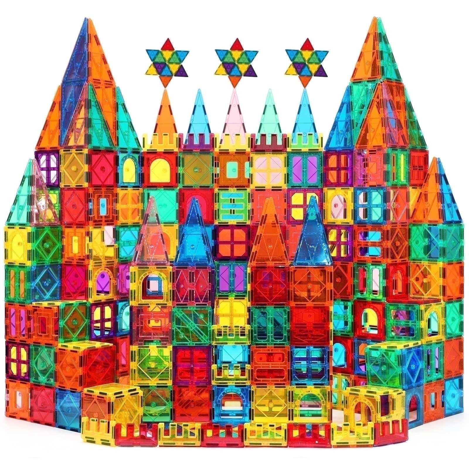 Magnetic Tiles for Kids,Educational Magnetic Building Blocks for Boys Girls, STEM Preschool Kidergarten Learning Toys - USA MEGA SHOP