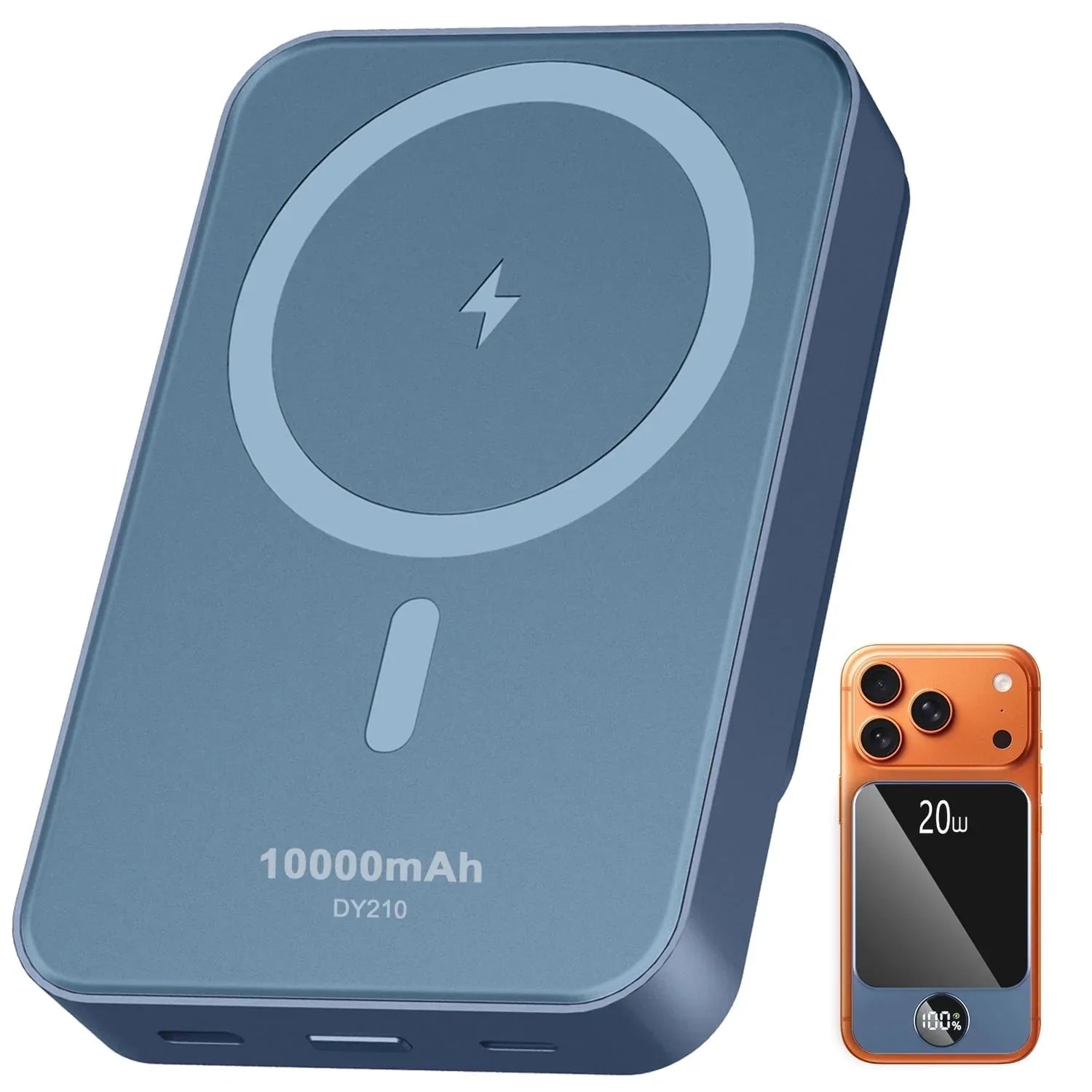 Magnetic Wireless Portable Charger, 10000mAh Power Bank with PD20w Fast Charging, USB C in&Out Battery Pack, Compatible with Mag-Safe for iPhone 17/16/15/14/13 Series, Samsung, Android, and More - USA MEGA SHOP