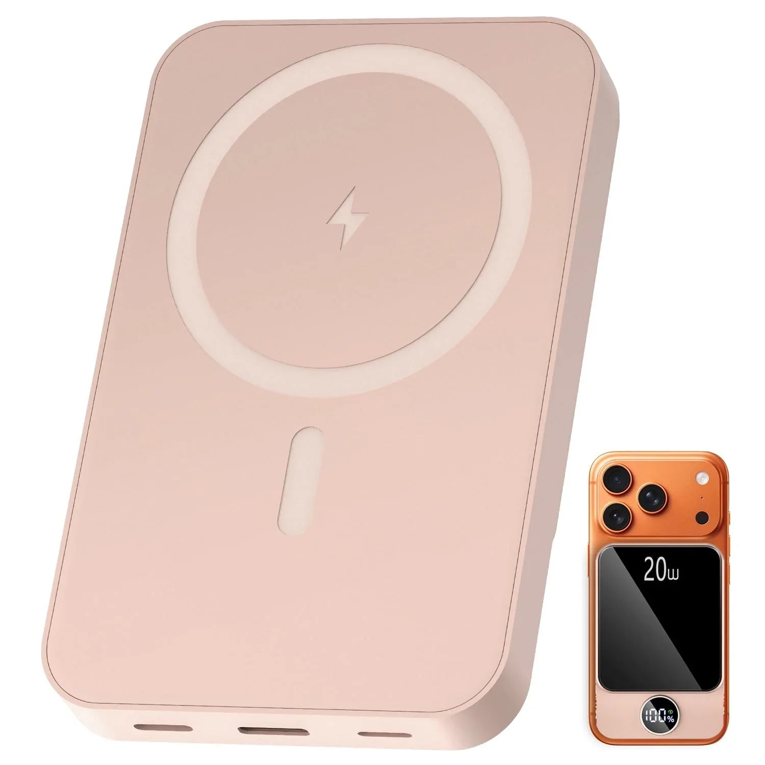 Magnetic Wireless Portable Charger, 10000mAh Power Bank with PD20w Fast Charging, USB C in&Out Battery Pack, Compatible with Mag-Safe for iPhone 17/16/15/14/13 Series, Samsung, Android, and More - USA MEGA SHOP