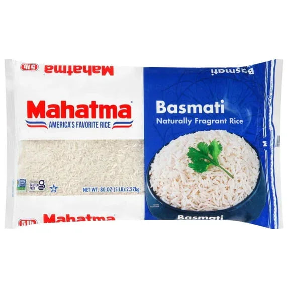 Mahatma Basmati Fragrant Rice, 5 Pound Bag - USA MEGA SHOP