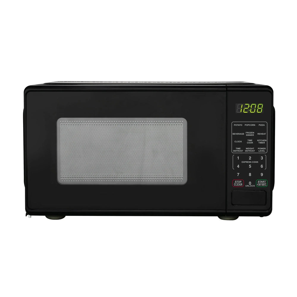 Mainstays 0.7 Cu ft Countertop Microwave Oven, 700 Watts, Black - USA MEGA SHOP