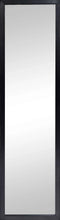 Black rectangle wall mirror with slim frame, large vertical viewing panel.