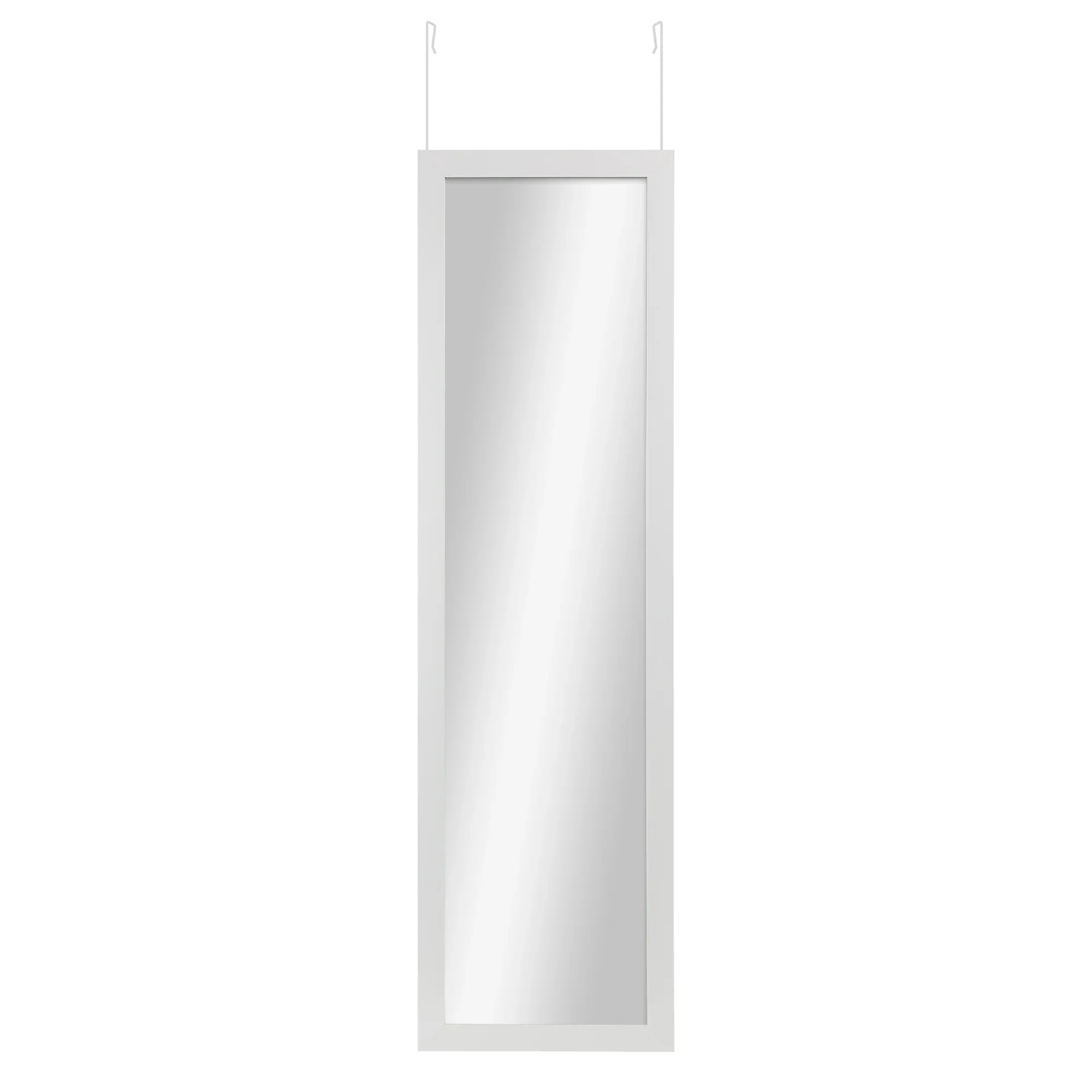 Mainstays Over-the-Door Rectangular Mirror, Black, 14" x 50"